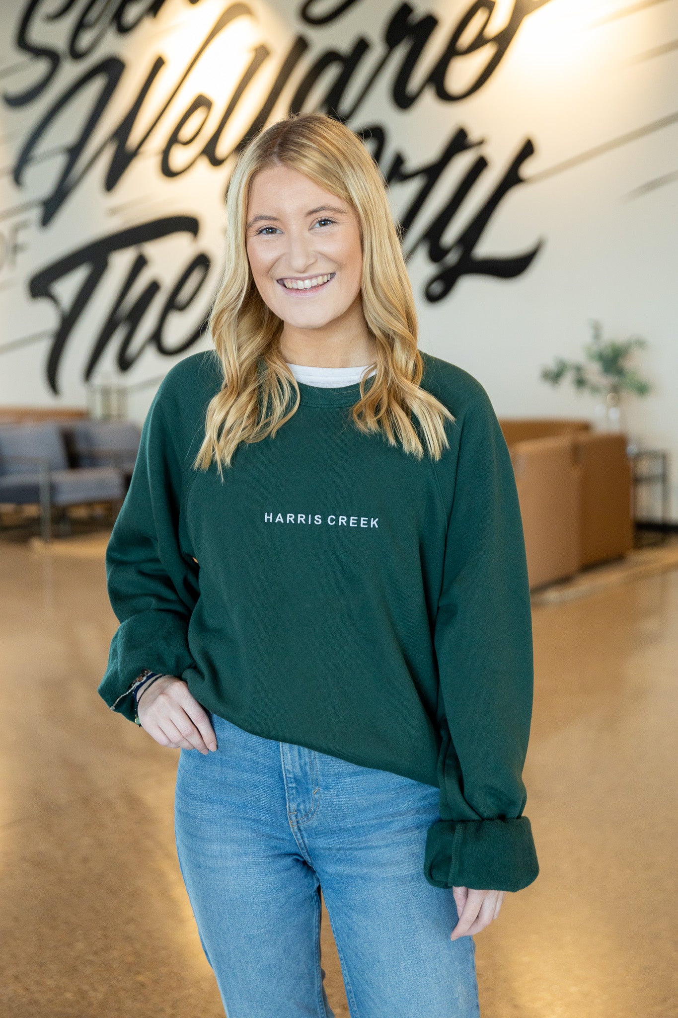 Harris Creek Embroidered Crewneck